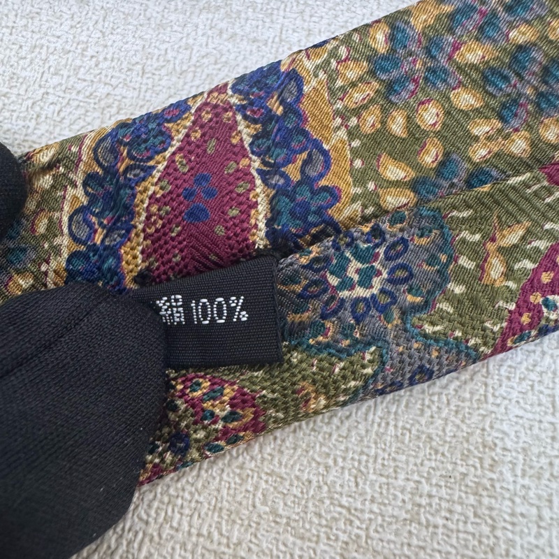 Dior 花色圖騰 領帶 領結 絲綢（中古）-4