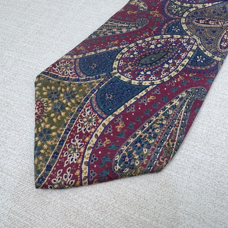 Dior 花色圖騰 領帶 領結 絲綢（中古）-5