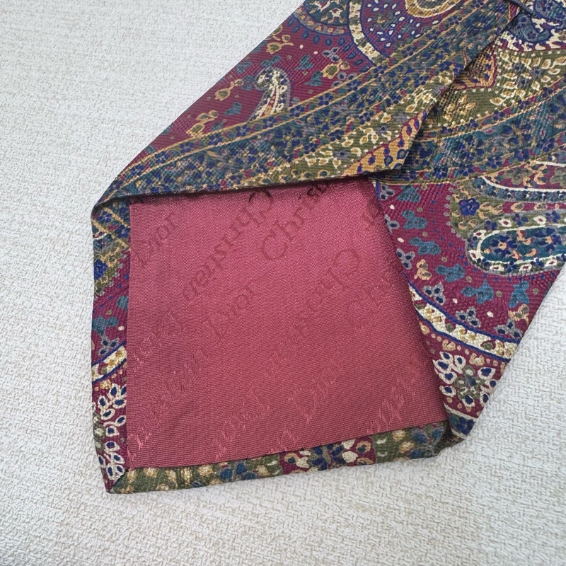 Dior 花色圖騰 領帶 領結 絲綢（中古）-6