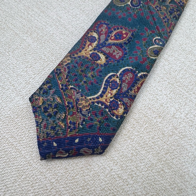 Dior 花色圖騰 領帶 領結 絲綢（中古）-7