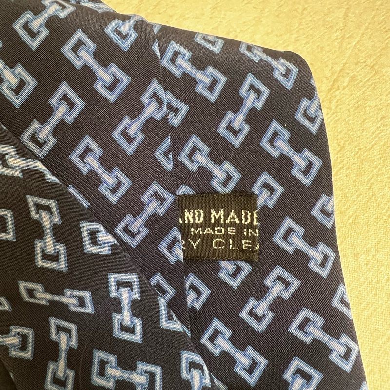 Celine 藍雙鎖領帶(中古)-3