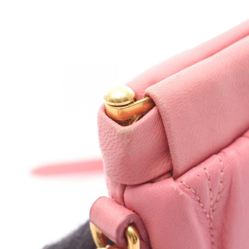 Miu Miu MATELASSE 肩背包 手袋 皮革 粉紅色 二手 女士-7
