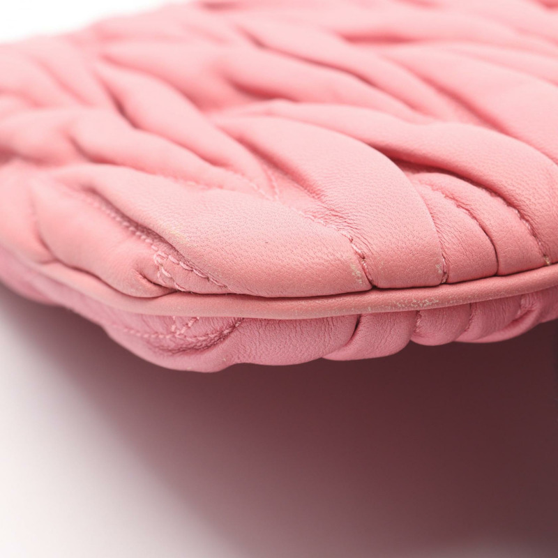 Miu Miu MATELASSE 肩背包 手袋 皮革 粉紅色 二手 女士-9