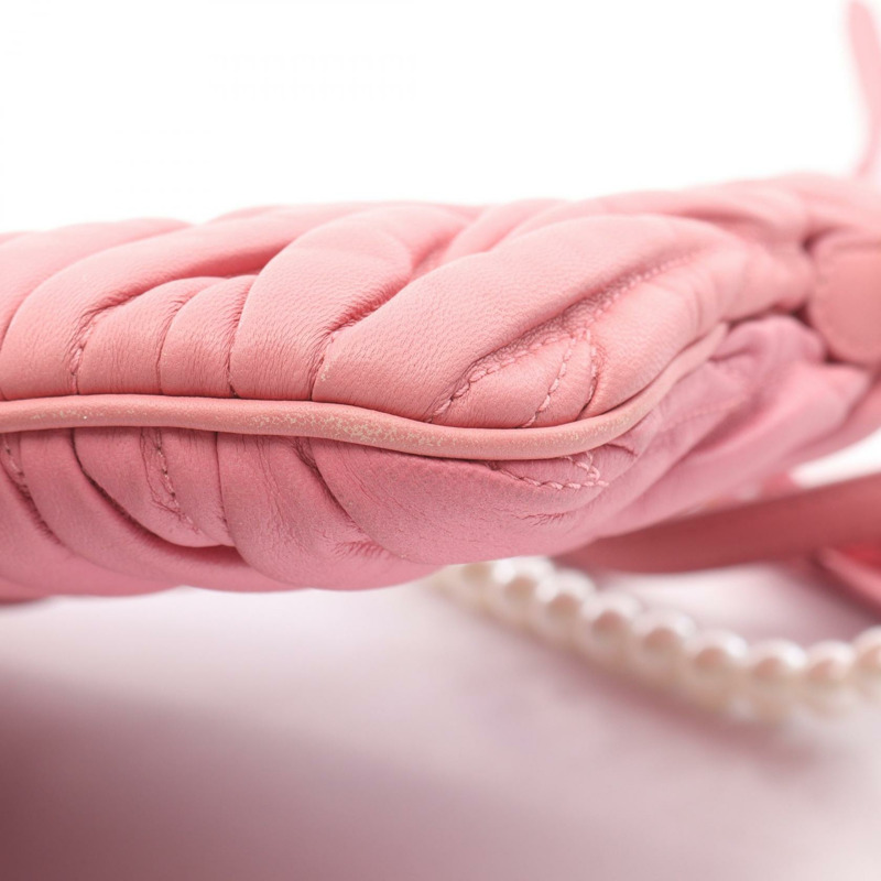 Miu Miu MATELASSE 肩背包 手袋 皮革 粉紅色 二手 女士-10