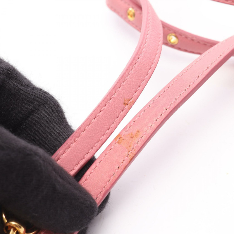 Miu Miu MATELASSE 肩背包 手袋 皮革 粉紅色 二手 女士-11