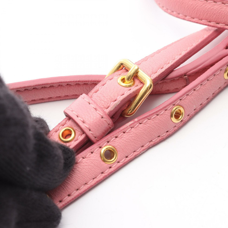 Miu Miu MATELASSE 肩背包 手袋 皮革 粉紅色 二手 女士-12