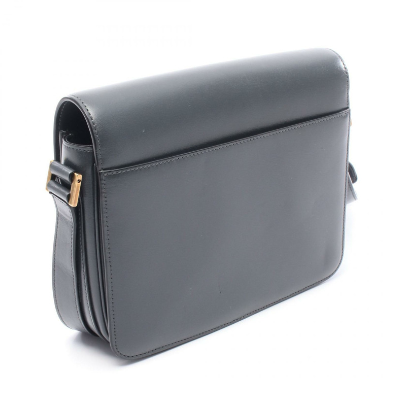 SAINT LAURENT LE61 斜背包 568568 皮革 灰色 二手 女款-1