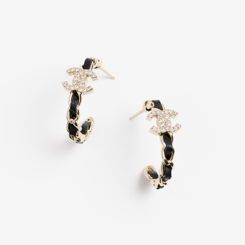 Chanel香奈兒25B最新上市小牛皮皮穿耳圈-1