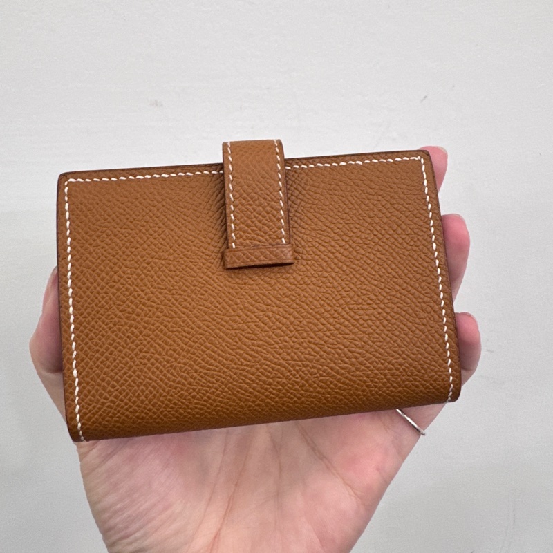 Hermes Bearn 金棕銀Epsom零錢卡包 近全新-1