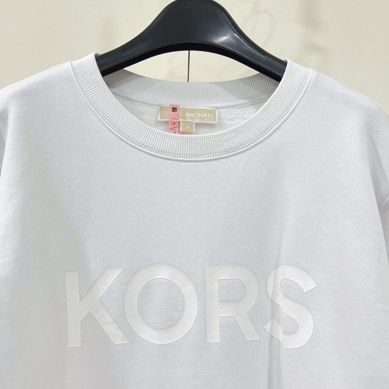 美國MK 刷毛字母衞衣白-2