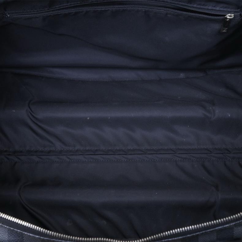 LOUIS VUITTON(路易威登)  黑色 PVC 2017 棋盤格拉杆箱-4