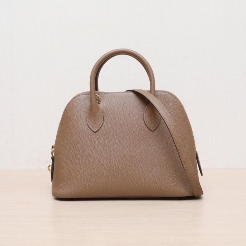 HERMES(愛馬仕) Bolide 保齡球包 25 3G栗子色 Epsom皮 Z刻 金扣-0