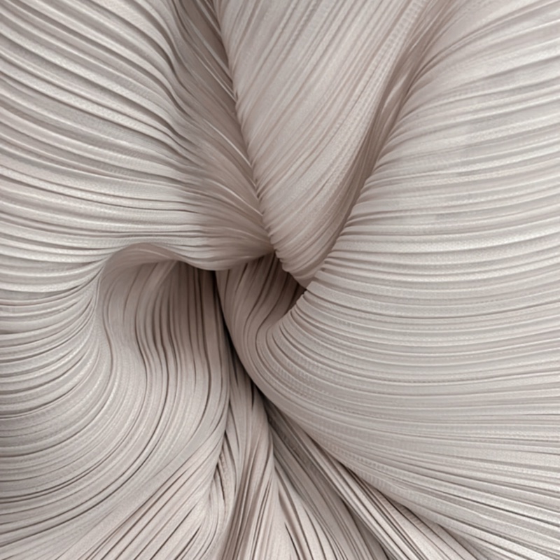 三宅一生PP系列 型號PP33JH167連衣裙V領長袖洋裝 淡粉色-2