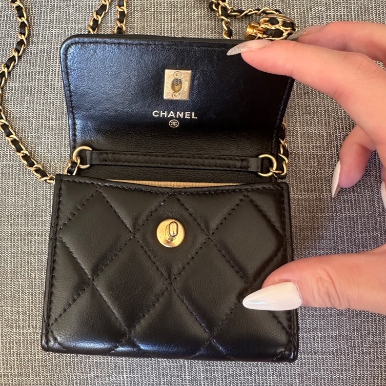 Chanel 核桃金球小廢包-9