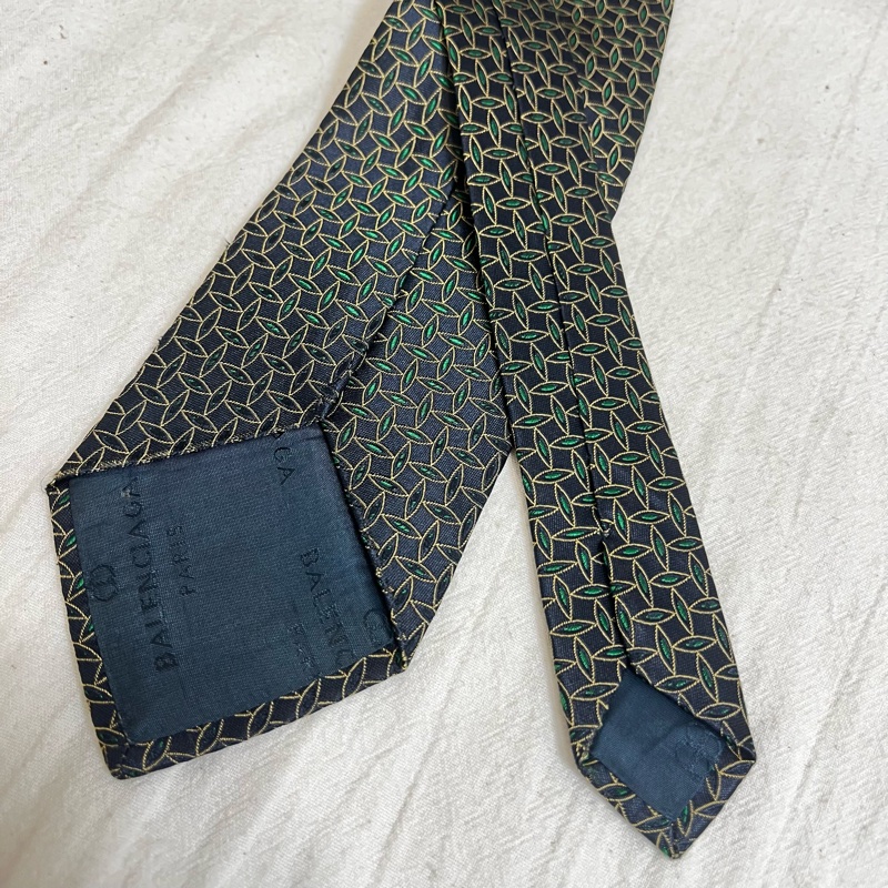 BALENCIAGA 橢圓形花紋領帶 (中古)-2