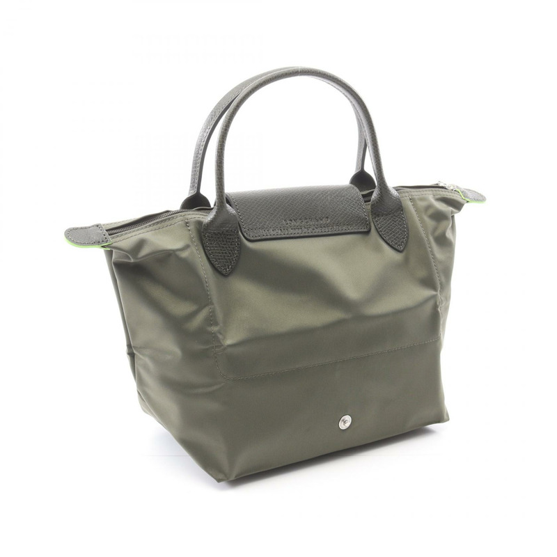 Longchamp Le Pliage 綠色 S 托特包 L1621919479 帆布皮革綠色全新女款-1