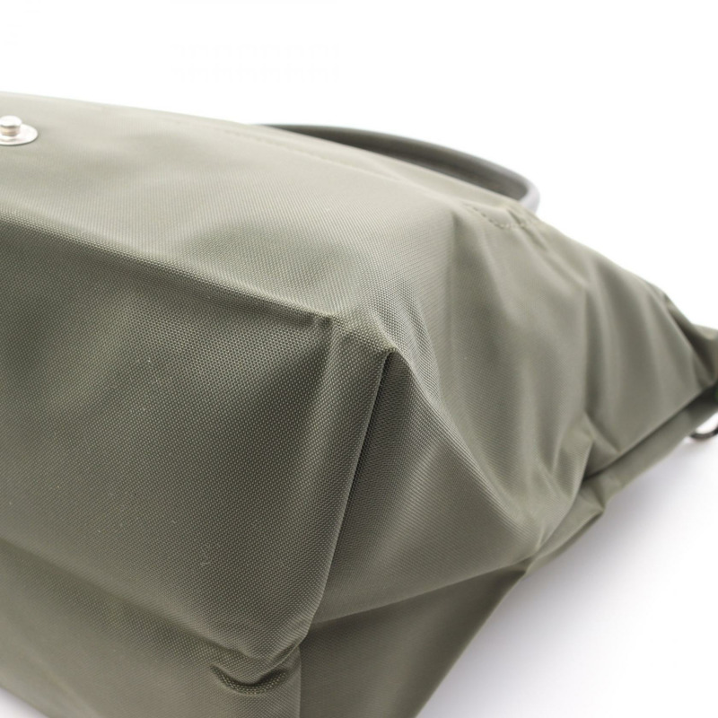 Longchamp Le Pliage 綠色 S 托特包 L1621919479 帆布皮革綠色全新女款-4