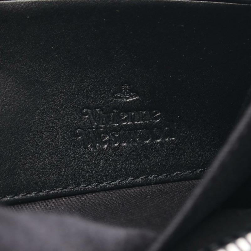 Vivienne Westwood ANNIE 拉鍊圓形皮夾 Orb Around 長版皮夾 5105005CUS000RN405 皮革 黑色 全新 女士-3