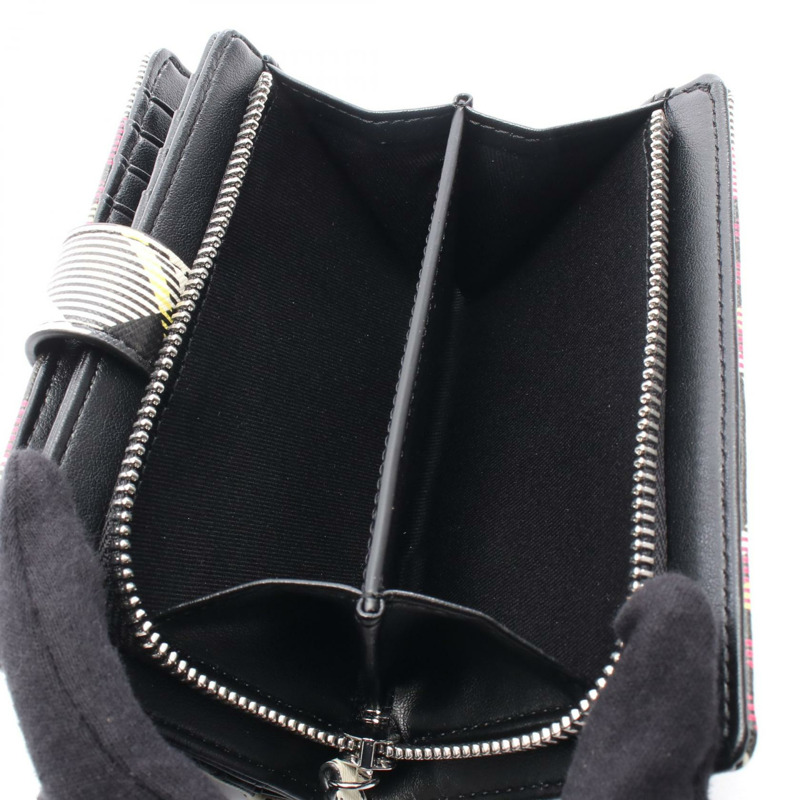 Vivienne Westwood 拉鍊卡包 Orb 雙折皮夾 51080028S0012O101 PVC塗層帆布 粉紅色 黑色 多色 全新-5