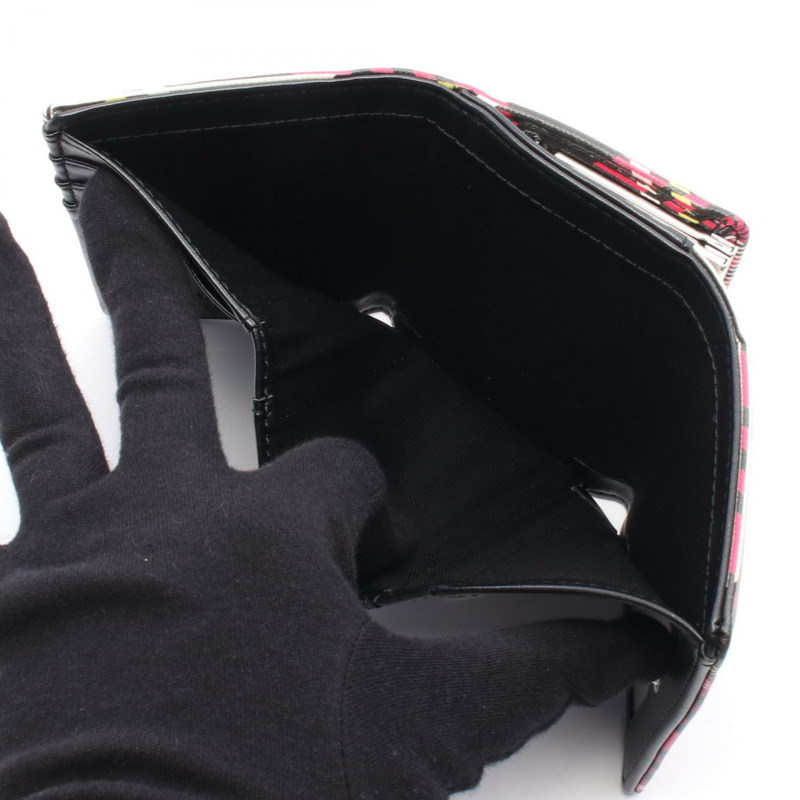 Vivienne Westwood 小號框架皮夾 Orb 三折皮夾 51010018S0012O101 PVC 塗層帆布 粉紅色 黑色 多色-4