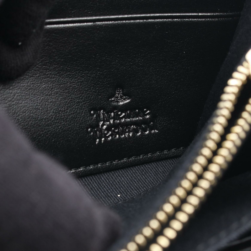 Vivienne Westwood 經典圓形拉鍊皮夾 Orb Around 長版皮夾 51050023US001KD101 PVC塗層帆布 棕色 Multico-3