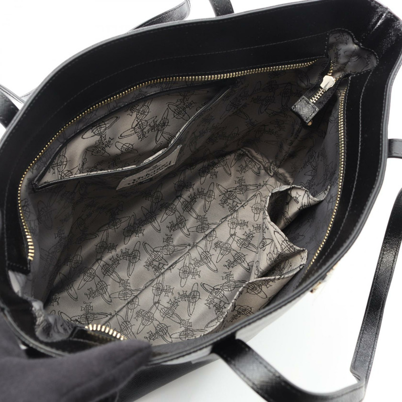 Vivienne Westwood SHOPPER Orb 托特包 4205007DL0040N401 素食皮革黑色新款女款-2