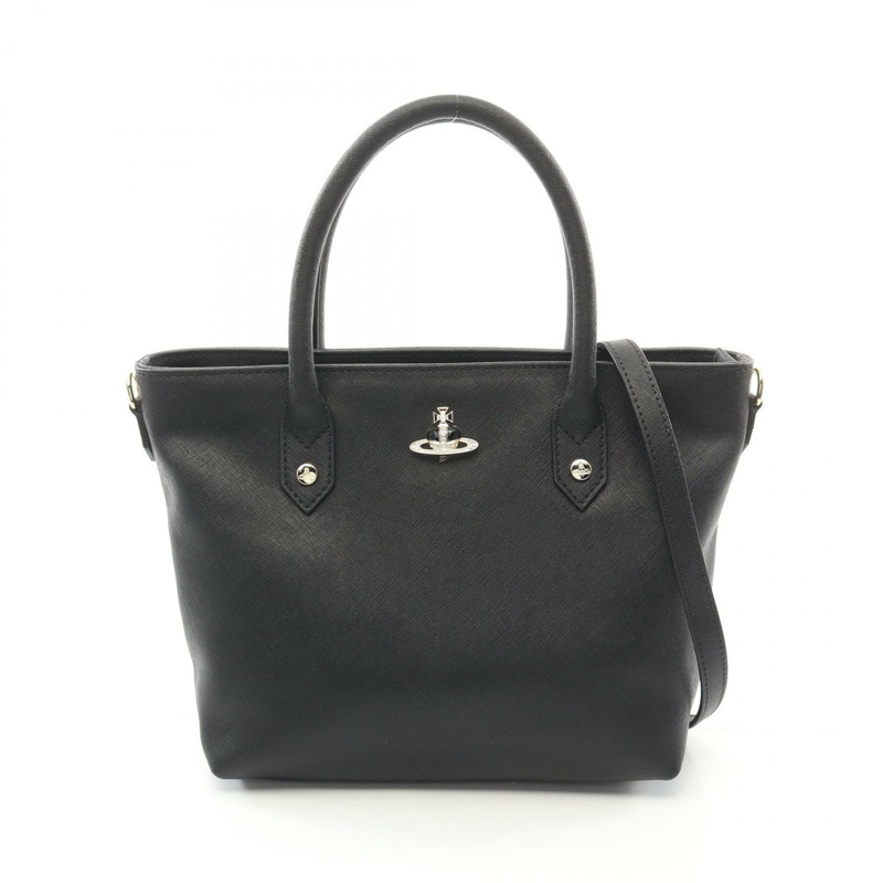Vivienne Westwood 手提包 4204007TUL0040N401 皮革 黑色 全新 女款-0