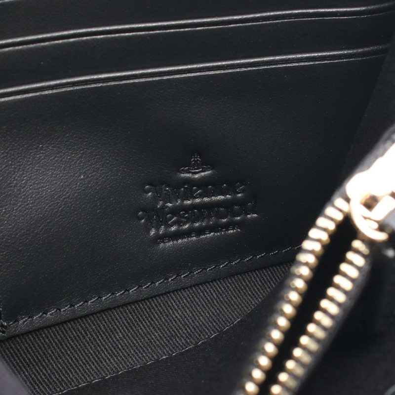 Vivienne Westwood 經典拉鍊圓形皮夾 Orb 圓形皮夾 51050023L0040N401 Saffiano 皮革黑色新女款-3