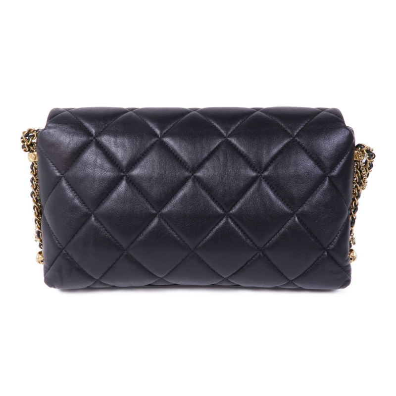 CHANEL 羊皮皮革Chain Shoulder Bag金扣鏈帶肩背袋-1