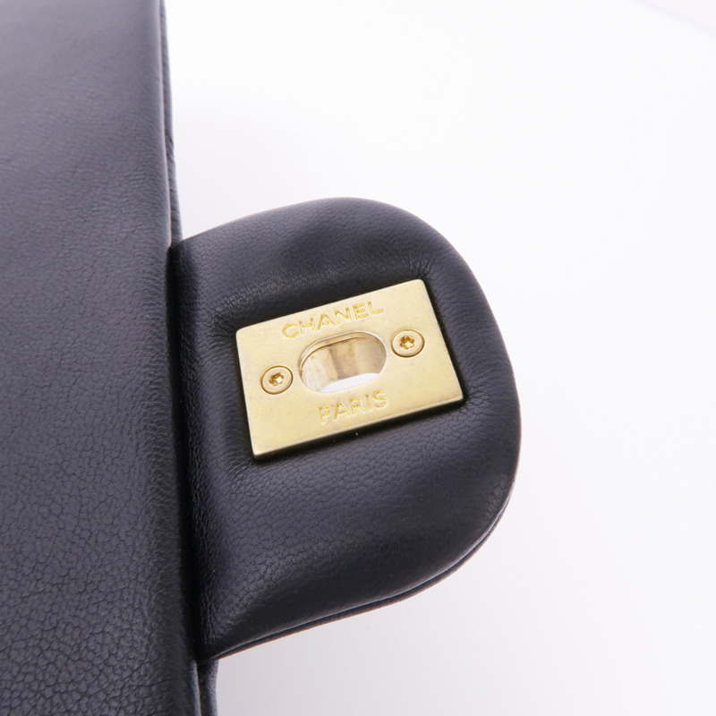 CHANEL 羊皮皮革Chain Shoulder Bag金扣鏈帶肩背袋-12