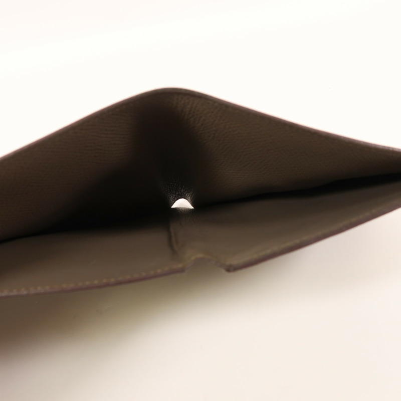 HERMES Epsom皮革Clic Wallet金扣錢包Etain-5