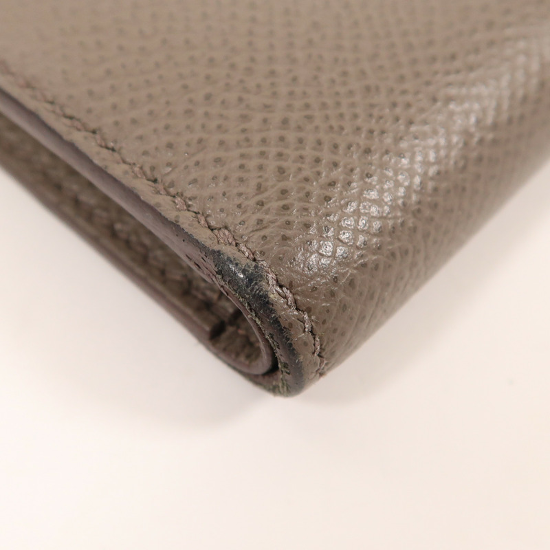 HERMES Epsom皮革Clic Wallet金扣錢包Etain-10