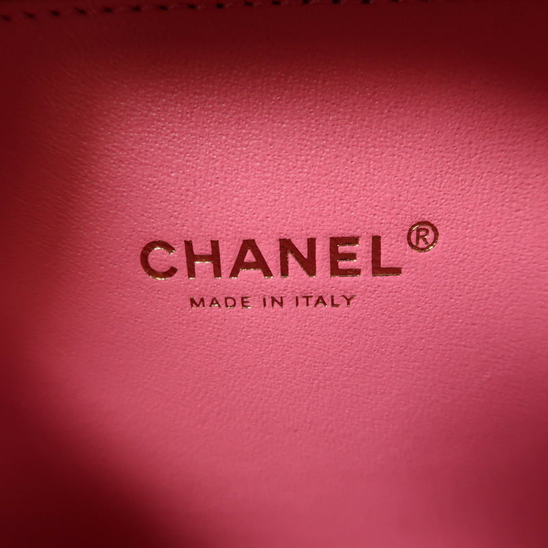 CHANEL 牛皮皮革Vanity Case金扣手挽肩背兩用袋-5