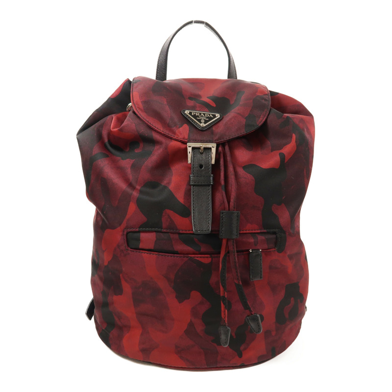 PRADA 尼龍Backpack銀扣背包-0