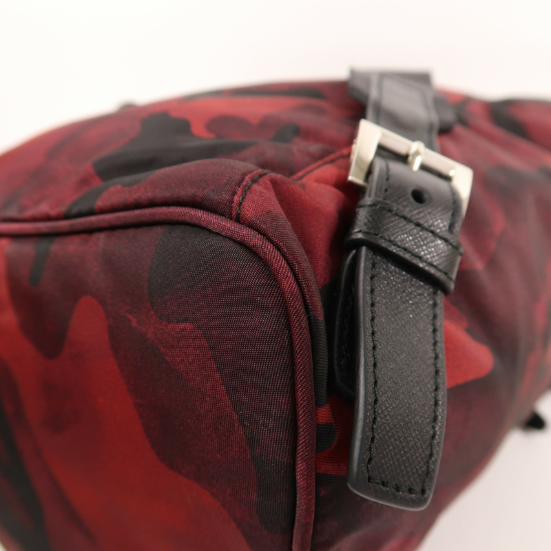 PRADA 尼龍Backpack銀扣背包-12