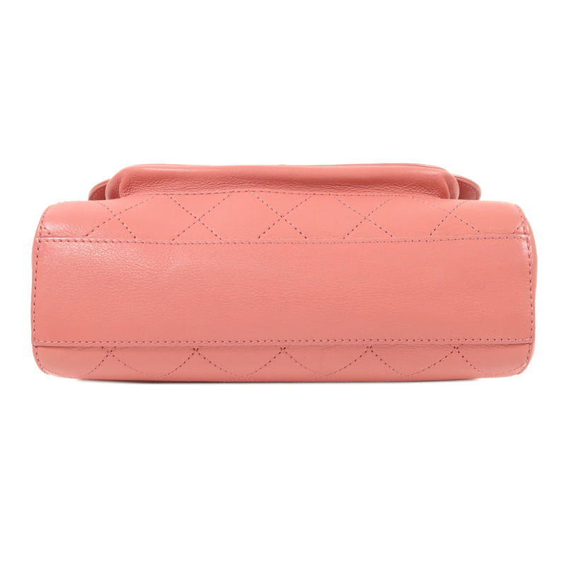 CHANEL 牛皮皮革Chain Shoulder金扣鏈帶肩背袋-3