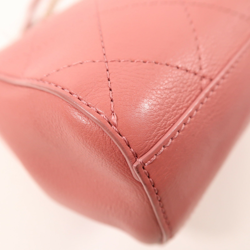 CHANEL 牛皮皮革Chain Shoulder金扣鏈帶肩背袋-14