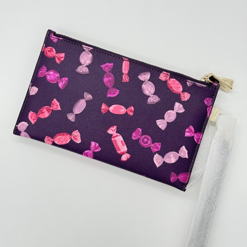KATE SPADE 糖果印花 皮革 手拿包 護照包 多卡位 大容量 (適合旅遊使用)-1