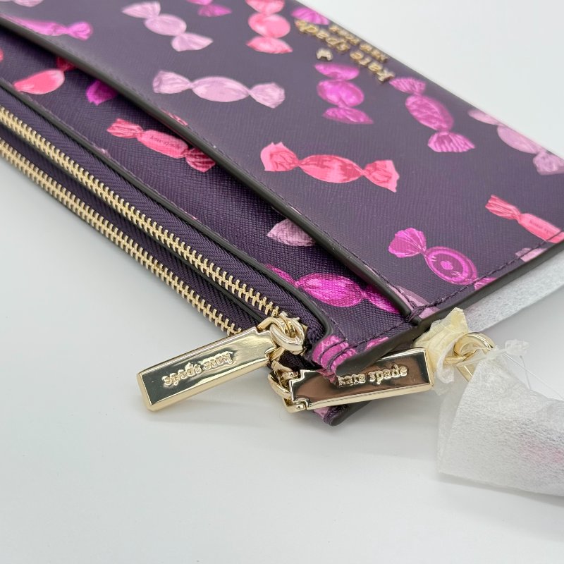 KATE SPADE 糖果印花 皮革 手拿包 護照包 多卡位 大容量 (適合旅遊使用)-2