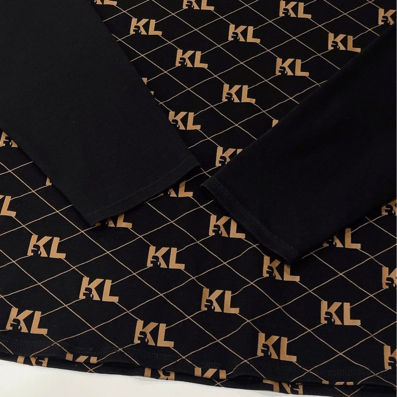 老佛爺KARL LAGERFELD 字母人頭寬鬆型長版上衣&洋裝-4