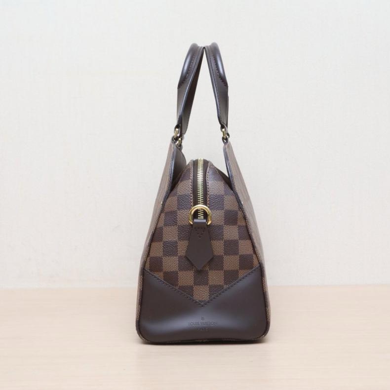 LOUIS VUITTON(路易威登) Kensington Bowling 保齡球包 棕色棋盤格 PVC 2016-1