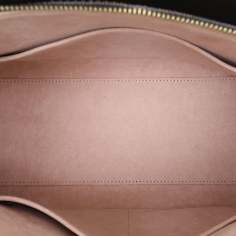LOUIS VUITTON(路易威登) Kensington Bowling 保齡球包 棕色棋盤格 PVC 2016-4