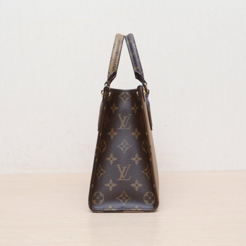 LOUIS VUITTON(路易威登) Onthego 小號 25 二合一寬肩帶 老花 PVC 金扣 晶片-1