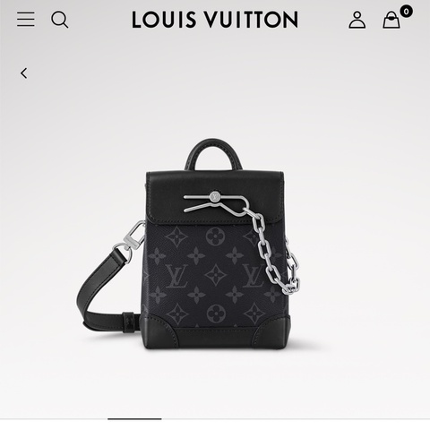 Louis Vuitton nano steamer男款小包 黑武士老花牛皮