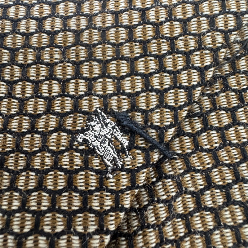 Burberry 棕紅 網格小刺繡 領帶 領結 （中古）-4