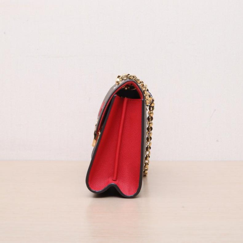 LOUIS VUITTON(路易威登) Victoire 維多利亞 手袋 紅色 PVC 金扣 晶片 老花-1
