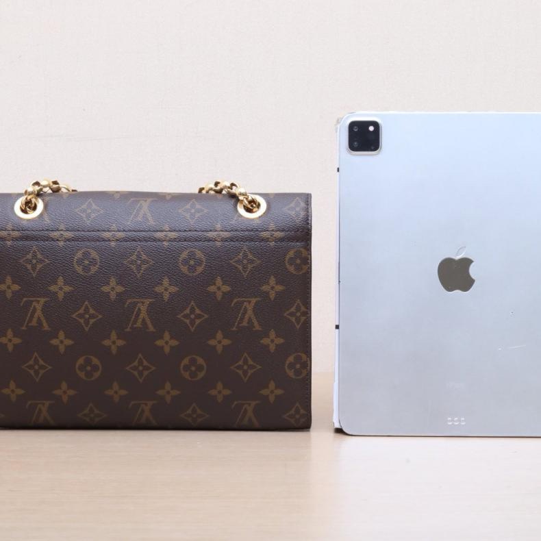 LOUIS VUITTON(路易威登) Victoire 維多利亞 手袋 紅色 PVC 金扣 晶片 老花-2