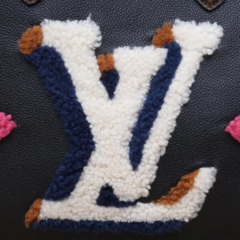 LOUIS VUITTON(路易威登) 黑色 羊羔毛 2020 Onthego 大號 手提包-5