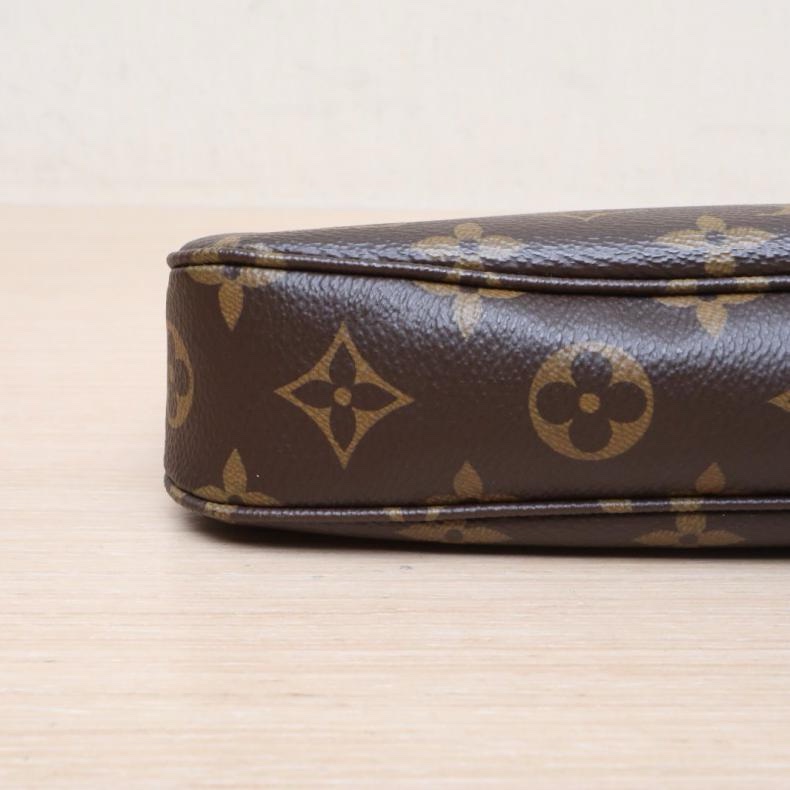 LOUIS VUITTON(路易威登) Pochette Accessoires 大麻將包 老花 PVC 金扣 晶片-3