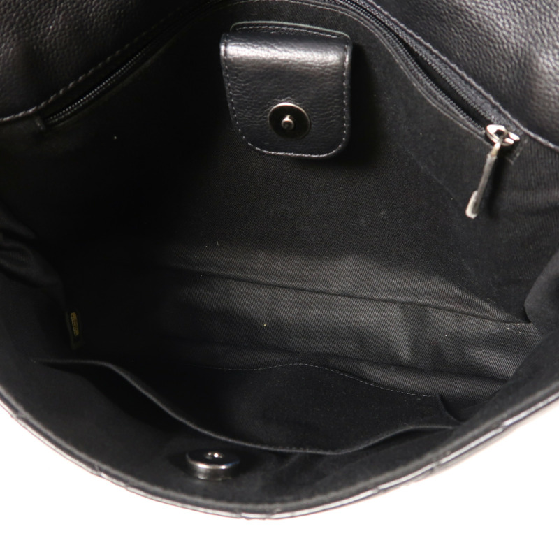 CHANEL 牛皮皮革Chain Shoulder銀扣鏈帶肩背袋-4